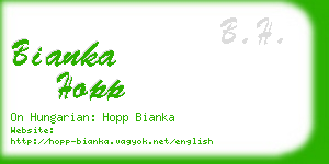 bianka hopp business card